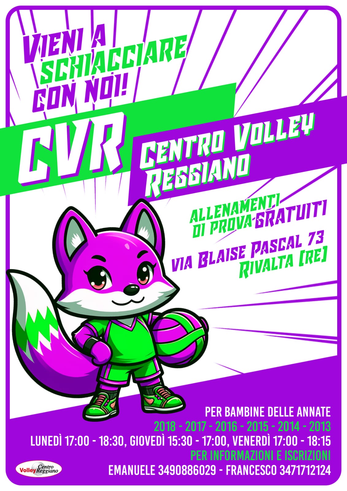 Centro Volley Reggiano info minivolley